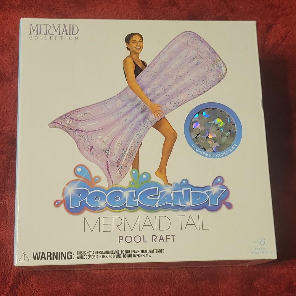 Pool Candy Mermaid Tail Pool Raft - Picture 2 of 6